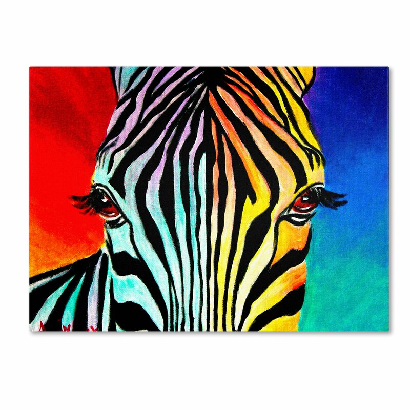 zebra painting canvas wrapped dawgart animal overstock trademark colorful abstract modern animals artwork rock allmodern fine zebras shopping enregistrée depuis